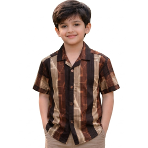 Boys' Premium Sage Grey 3D Block-Textured Smart-Casual Shirt