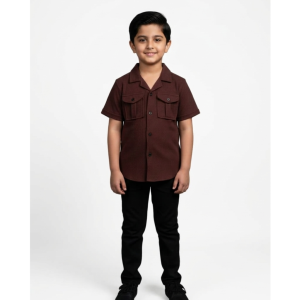 Boys' Premium Mahogany Dobby Cotton Utility Shirt