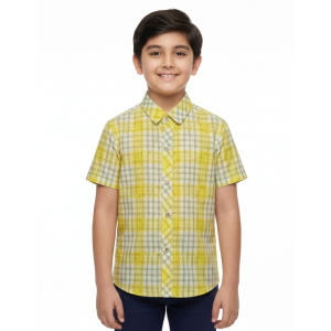 Junior Boys’ Ruby & Charcoal Multi-Check Shirt