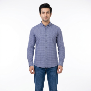 Men’s Midnight & Crimson Shadow Plaid Shirt